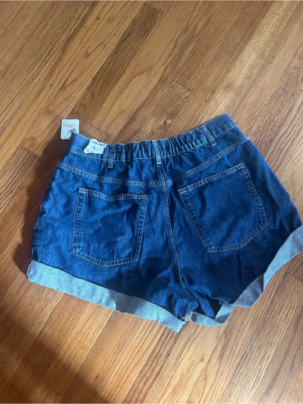 Free People Danni Roll Cuff Denim Shorts